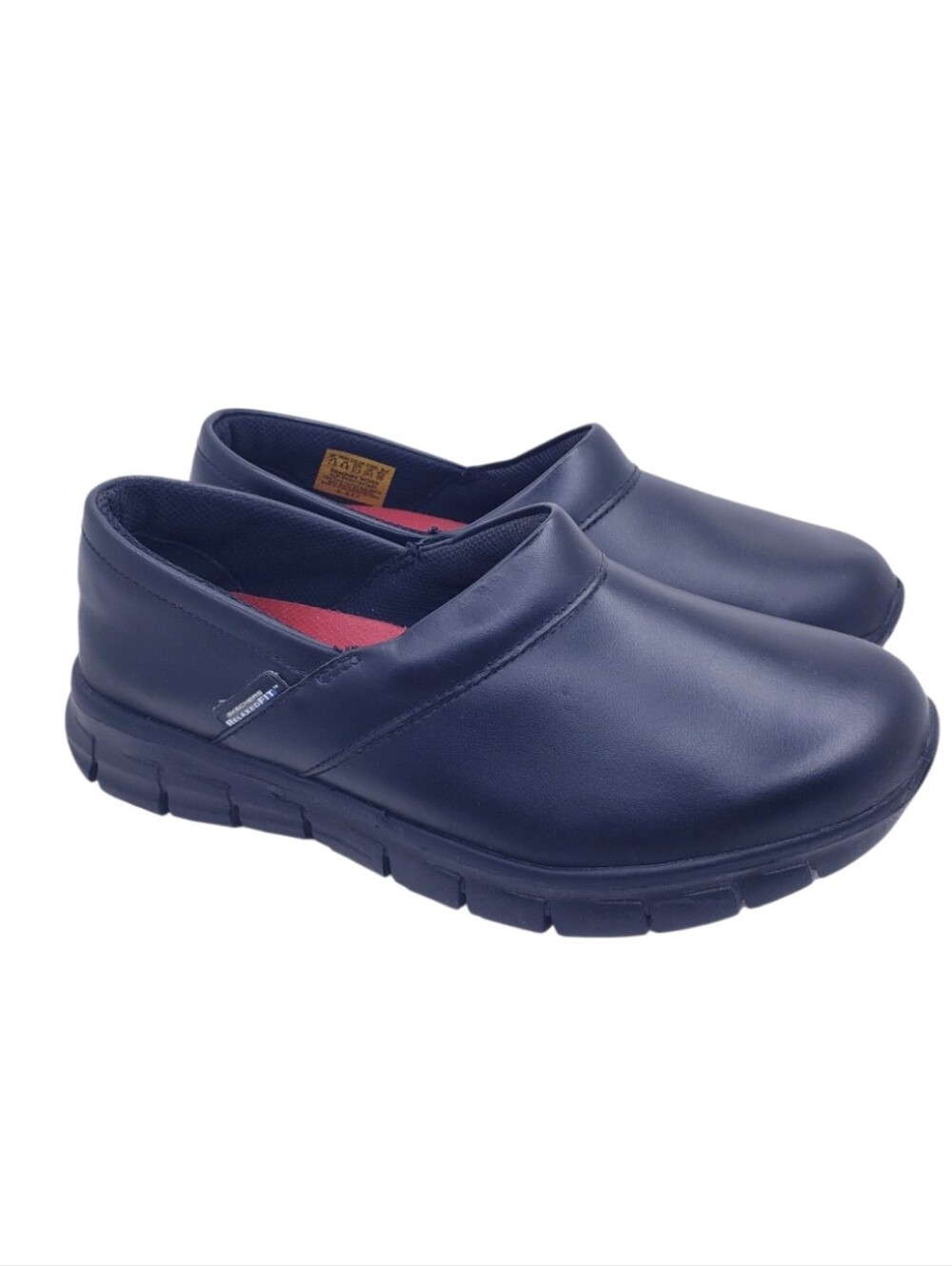 Skechers Black Leather Slip Resistant & EH Slip On Work Shoes Women's Size 7.5 - Picture 12 of 12